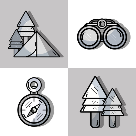 Set thing to used in the travel.のイラスト素材
