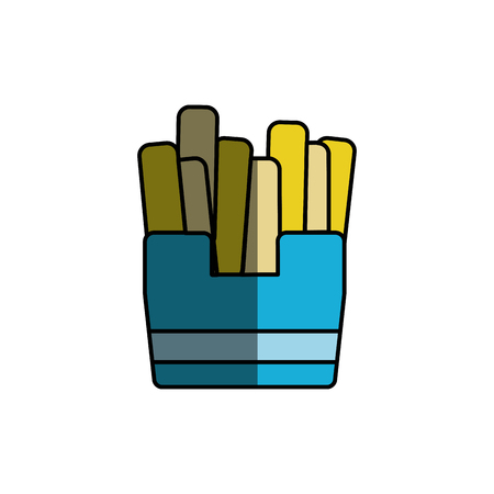 delicious fries french fast food vector illustrationのイラスト素材