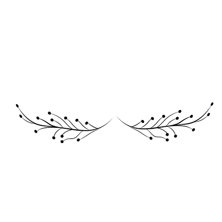 rustic branches with fruits decoration designのイラスト素材