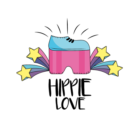 hippie culture of peace and love to lifestyle vector illustrationのイラスト素材
