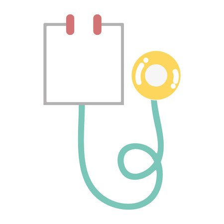 medical stethoscope tool and cardiology elementのイラスト素材