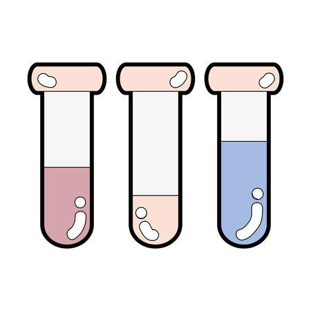 medical analysis tubes to biology prescriptionのイラスト素材