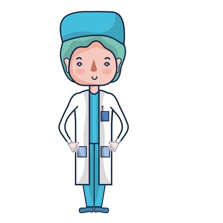 specialist doctor with medical uniform vector illustrationのイラスト素材