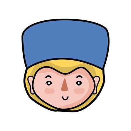specialist man head with medical hat vector illustrationのイラスト素材