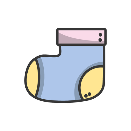 baby sock texture element to childcare vector illustrationのイラスト素材