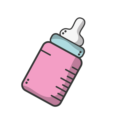baby feeding bottle to drink vector illustrationのイラスト素材