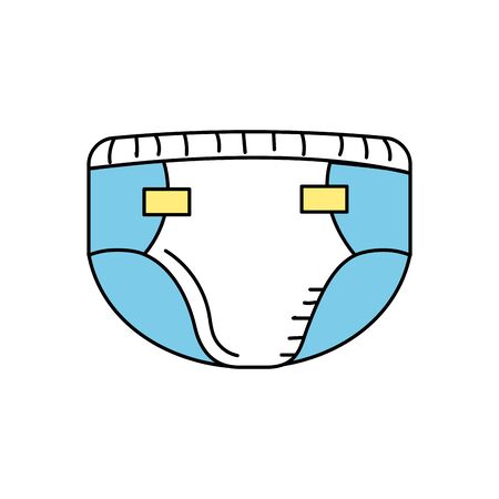 baby diaper thet use unterwearのイラスト素材