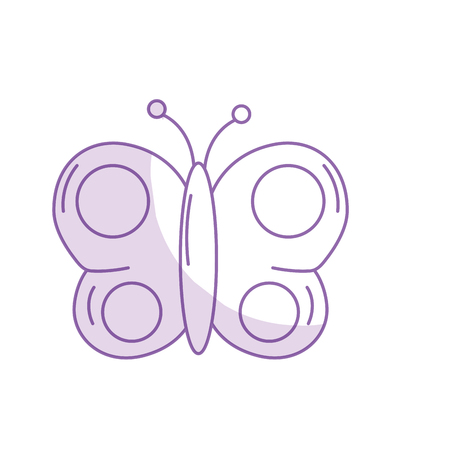 Silhouette beauty butterfly animal with wings vector illustrationのイラスト素材
