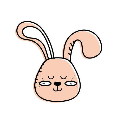 Teddy rabbit boy head animal wildのイラスト素材