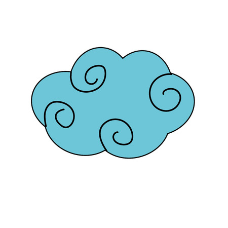 natural cloud with ornamental designのイラスト素材