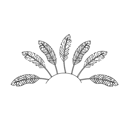 figure beauty diadem of feathers design decorationのイラスト素材