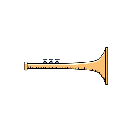 tumpet musical instrument to play musicのイラスト素材