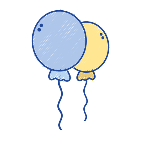 balloons to party decoration designのイラスト素材