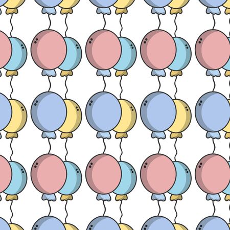 balloons to party decoration design backgroundのイラスト素材