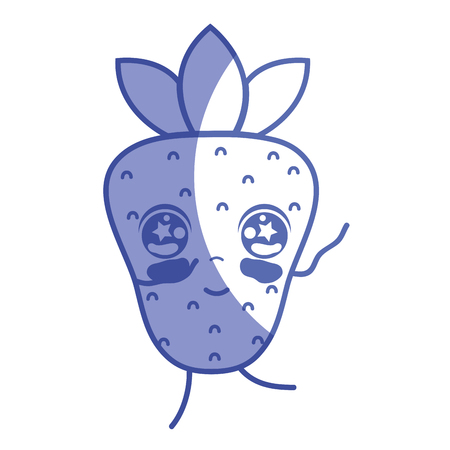 silhouette kawaii cute tender strawberry fruitのイラスト素材