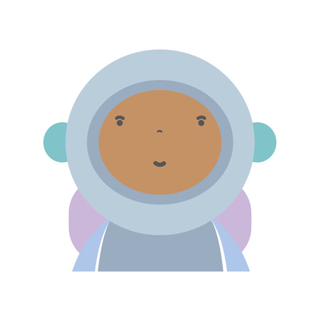 nice astronaut with equipment to kawaii avatarのイラスト素材