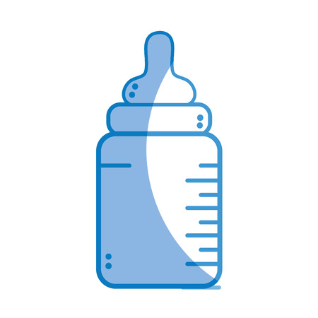 silhouette baby feeding bottle to drinkのイラスト素材