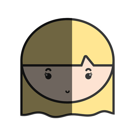 child girl face with hairstyle designのイラスト素材