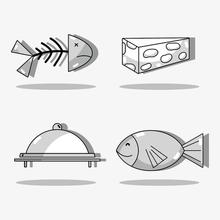 set fresh organic protein nutrition vector illustrationのイラスト素材