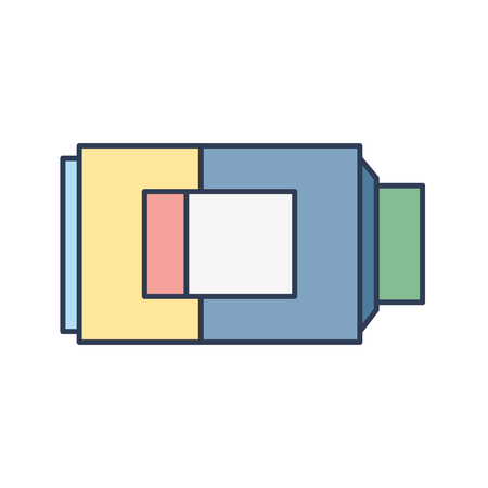 technology battery power low with digital indicador vector illustrationのイラスト素材