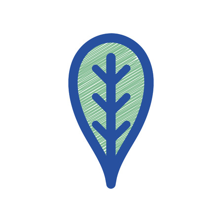 botany leaf to ecology care symbolのイラスト素材
