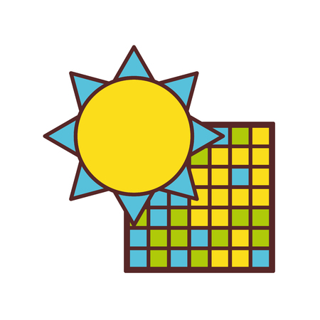 solar energy to reuse and environment care vector illustrationのイラスト素材