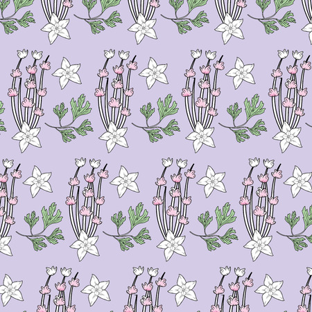 Herbs and spices plants and organ food background vector illustrationのイラスト素材