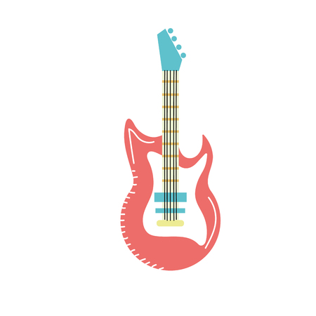 electric guitar musical instrument to play musicのイラスト素材