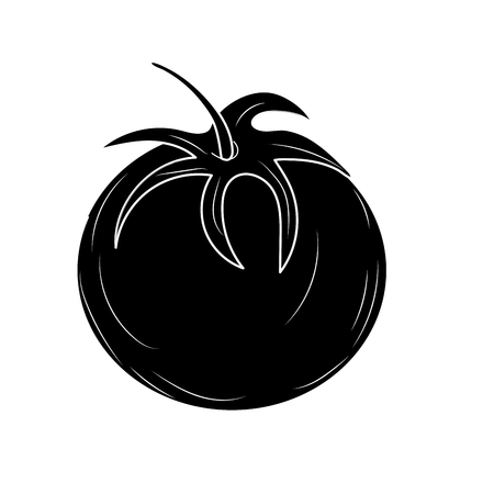 contour fresh tomato natural vegetable nutritionのイラスト素材