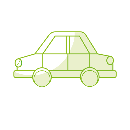 A silhouette car design to transportation with tires and doors vector illustration.のイラスト素材