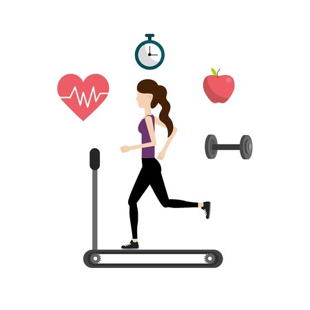 woman healthy lifestyle to do exerciseのイラスト素材
