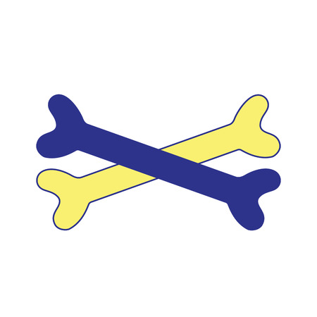 bones in cross danger symbol to caution alertのイラスト素材