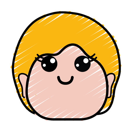 man face with expression and hairstyleのイラスト素材