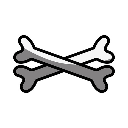 bones in cross danger symbol to caution alertのイラスト素材