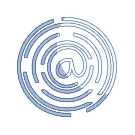 silhouette at symbol of web addres to internet connectionのイラスト素材