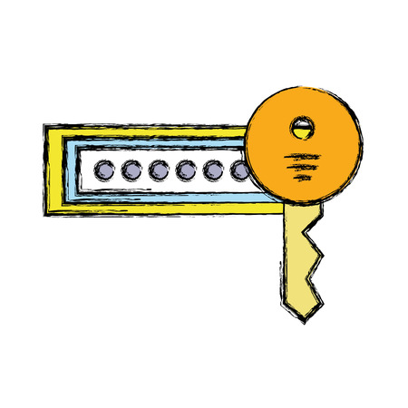 password key to sacurity and protection symbolのイラスト素材