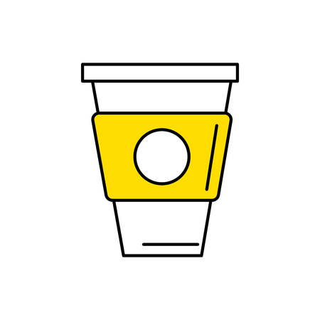 delicious coffee in plastic cup iconのイラスト素材