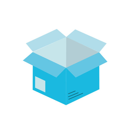 Open box to delivery innovation vector illustration