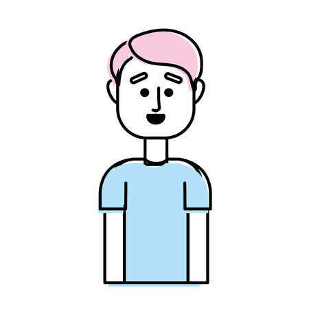 handsome man with hairstyle design vector illustrationのイラスト素材