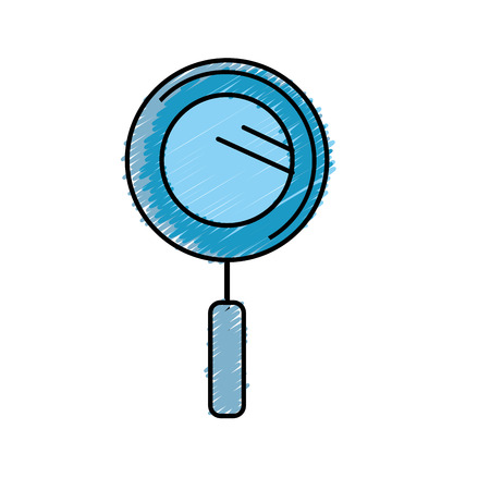 Magnifying glass instrument to analyzing vector illustrationのイラスト素材