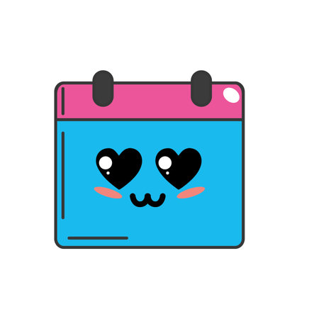 kawaii cute tender calendar dateのイラスト素材