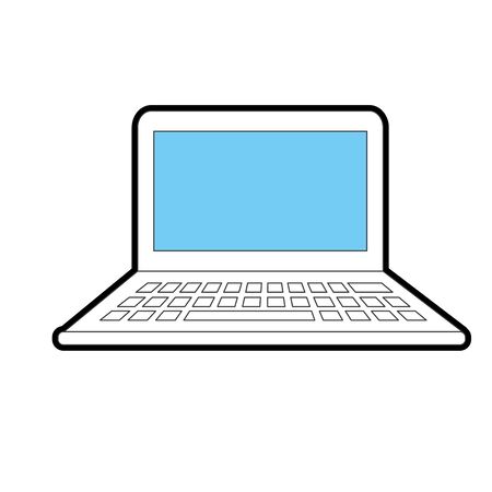 technology laptop to business informationのイラスト素材