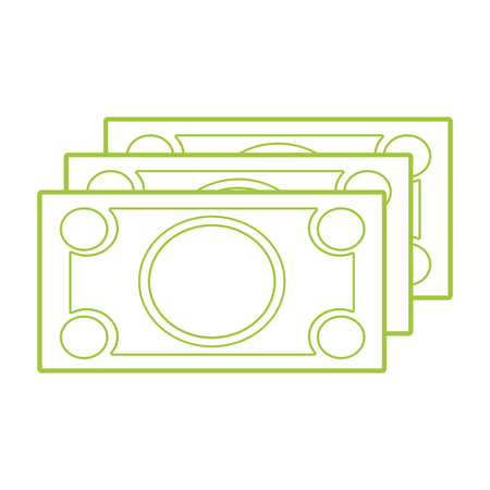 silhouette bills cash money to economy business vector illustrationのイラスト素材