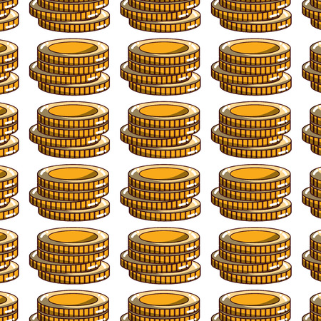 coins cash money to financial economy background vector illustrationのイラスト素材