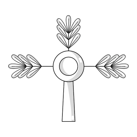 line branches plants with leaves to decoration designのイラスト素材