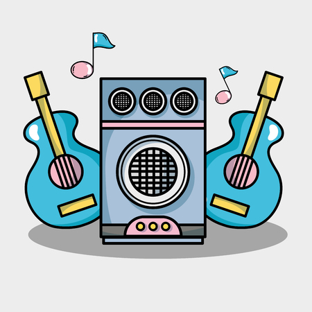 A music elements to play harmony rhythm illustration.のイラスト素材