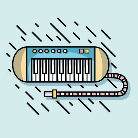 A piano music instruments to play in the performance illustration.のイラスト素材