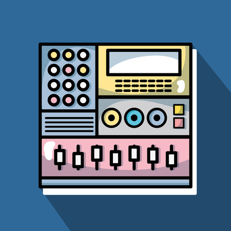 electronic audio console to play music performerのイラスト素材