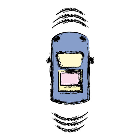 car transportation from above with sunroofのイラスト素材