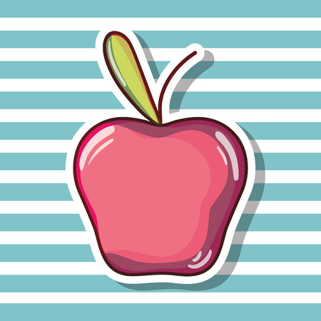 delicious and fresh tropical apple fruitのイラスト素材